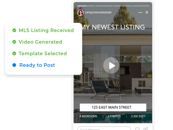 Automated real estate listing videos for Instagram Stories, Facebook and more
