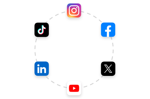 Supported social media platform integrations for WiseSocial